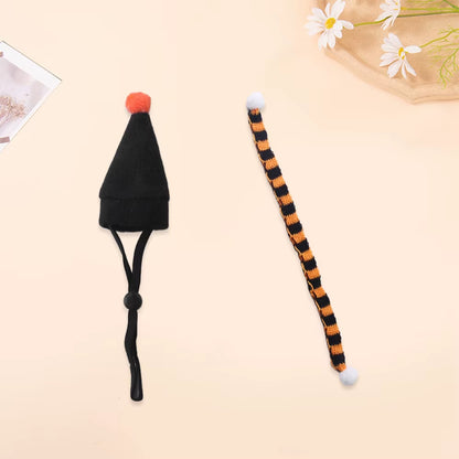 Hamster Christmas Halloween Costume Guinea Pig Small Pet Hat Scarf Headwear Pet Outfits for Chinchilla Rabbit Bunny Accessories